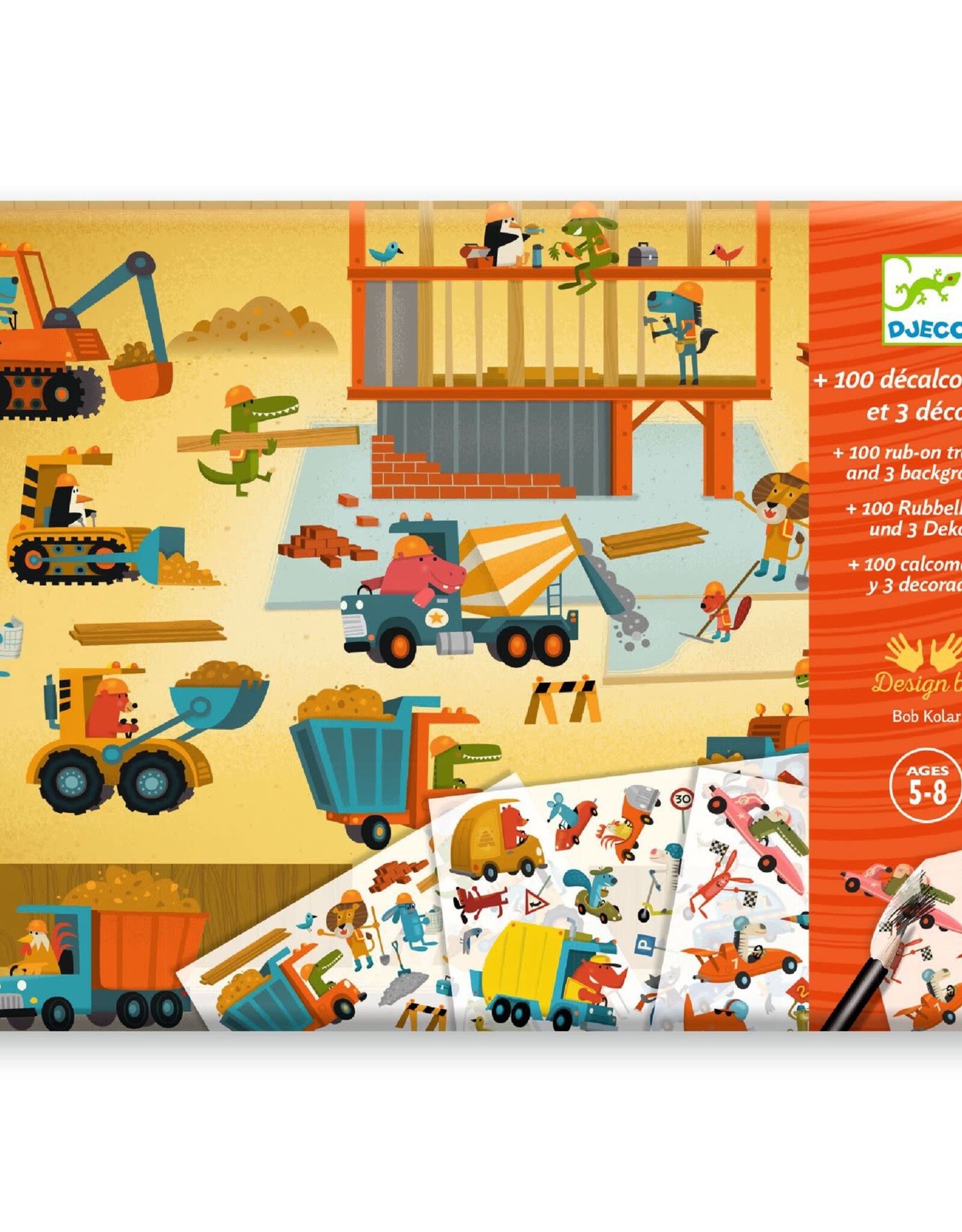 Djeco Asphalt Rub On Transfers