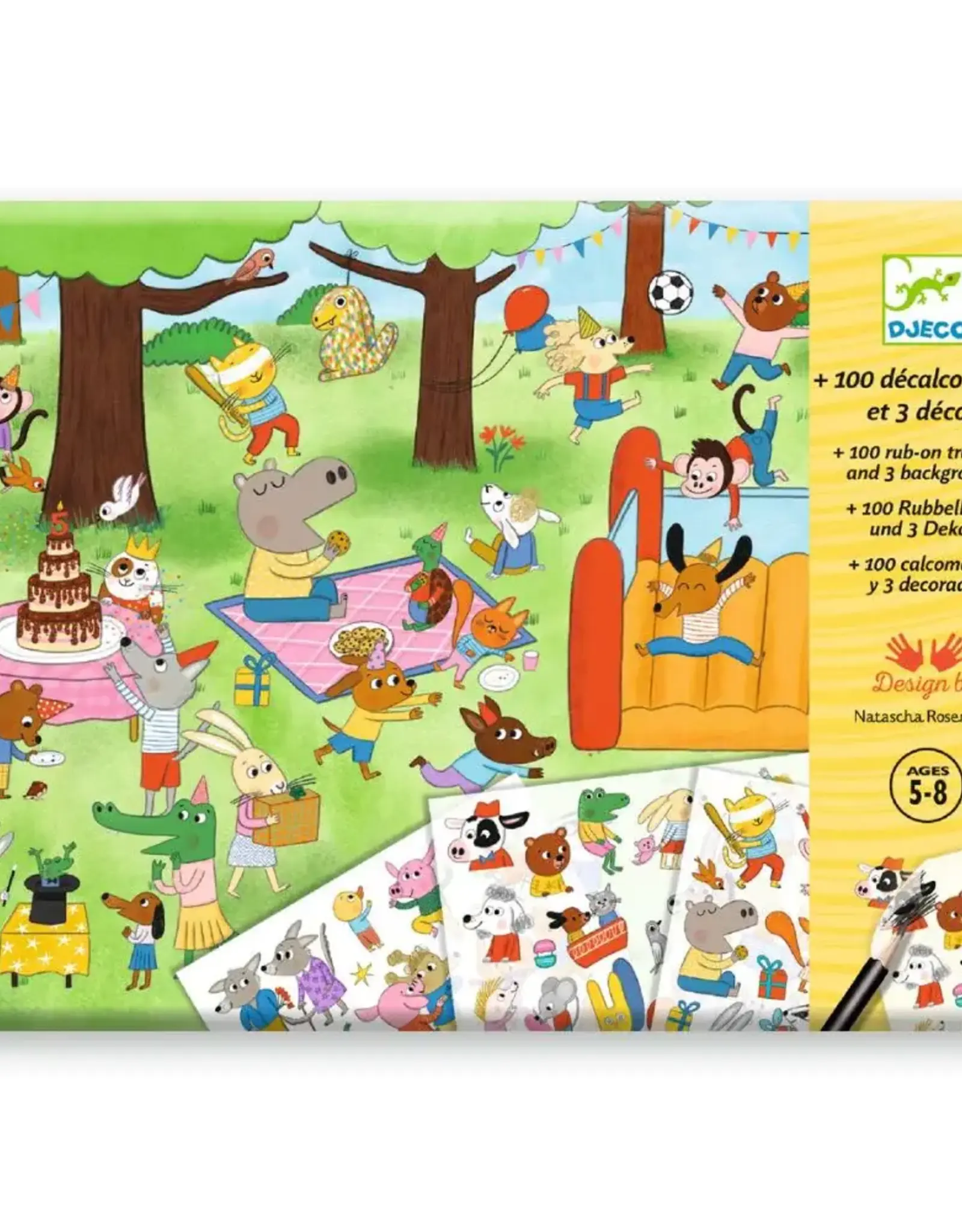 Djeco Party Time Rub on Transfers