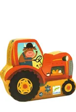Djeco 16pc: Puzzle Silhouette Mini Tractor