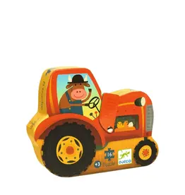 Djeco 16pc: Puzzle Silhouette Mini Tractor