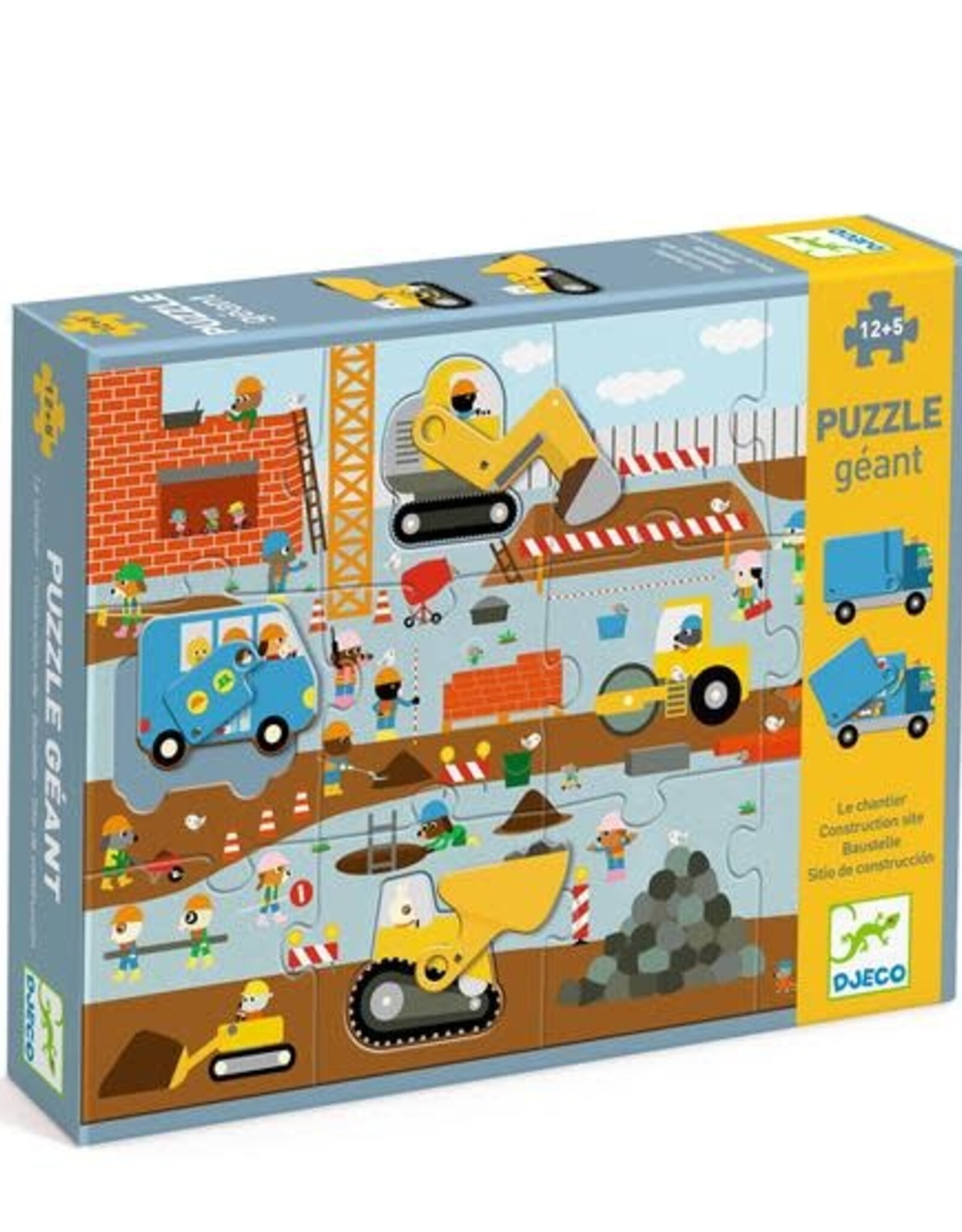 Djeco Giant Floor Puzzle Construction Site