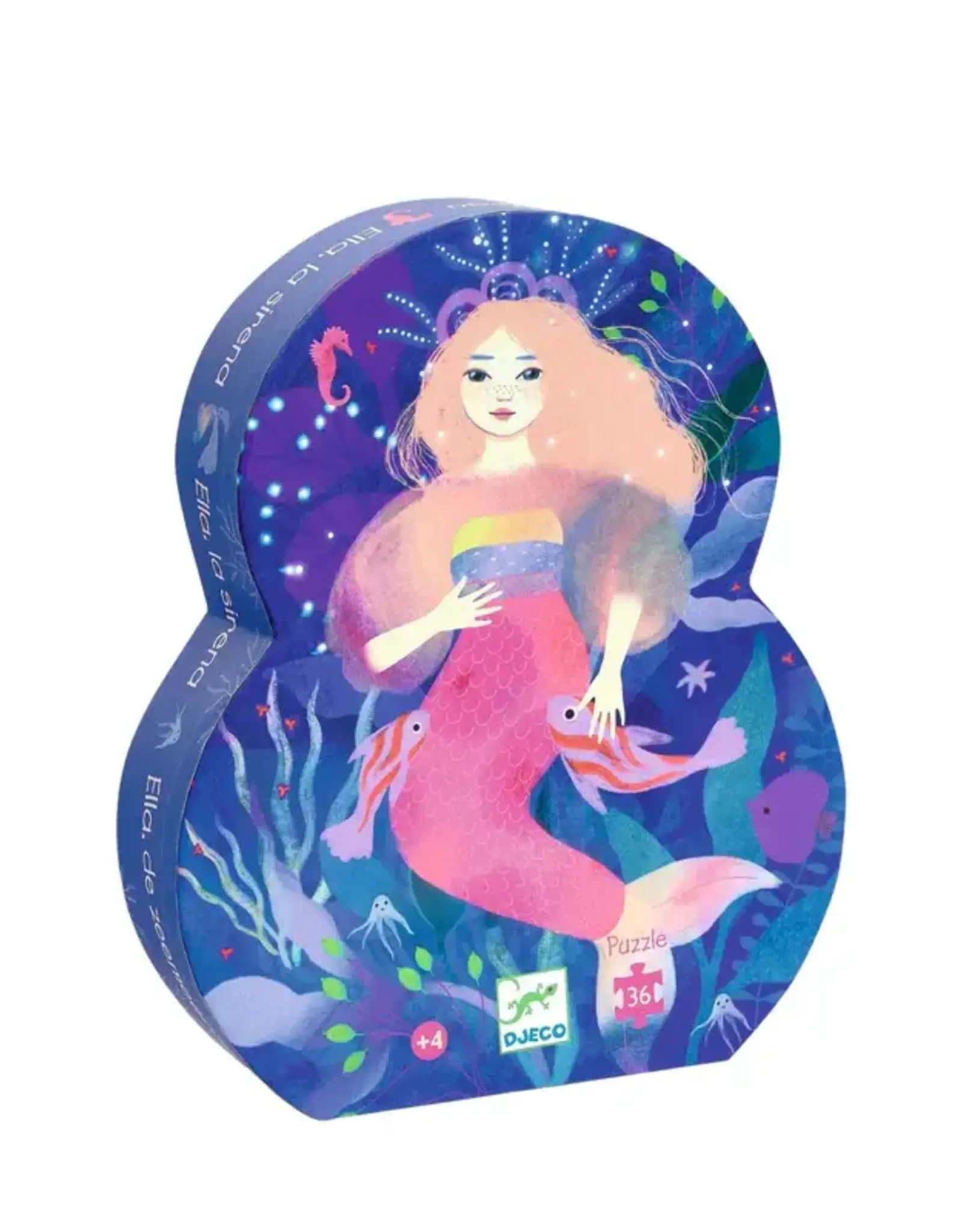 Djeco 36pc Puzzle: Silhouette Ella the Mermaid