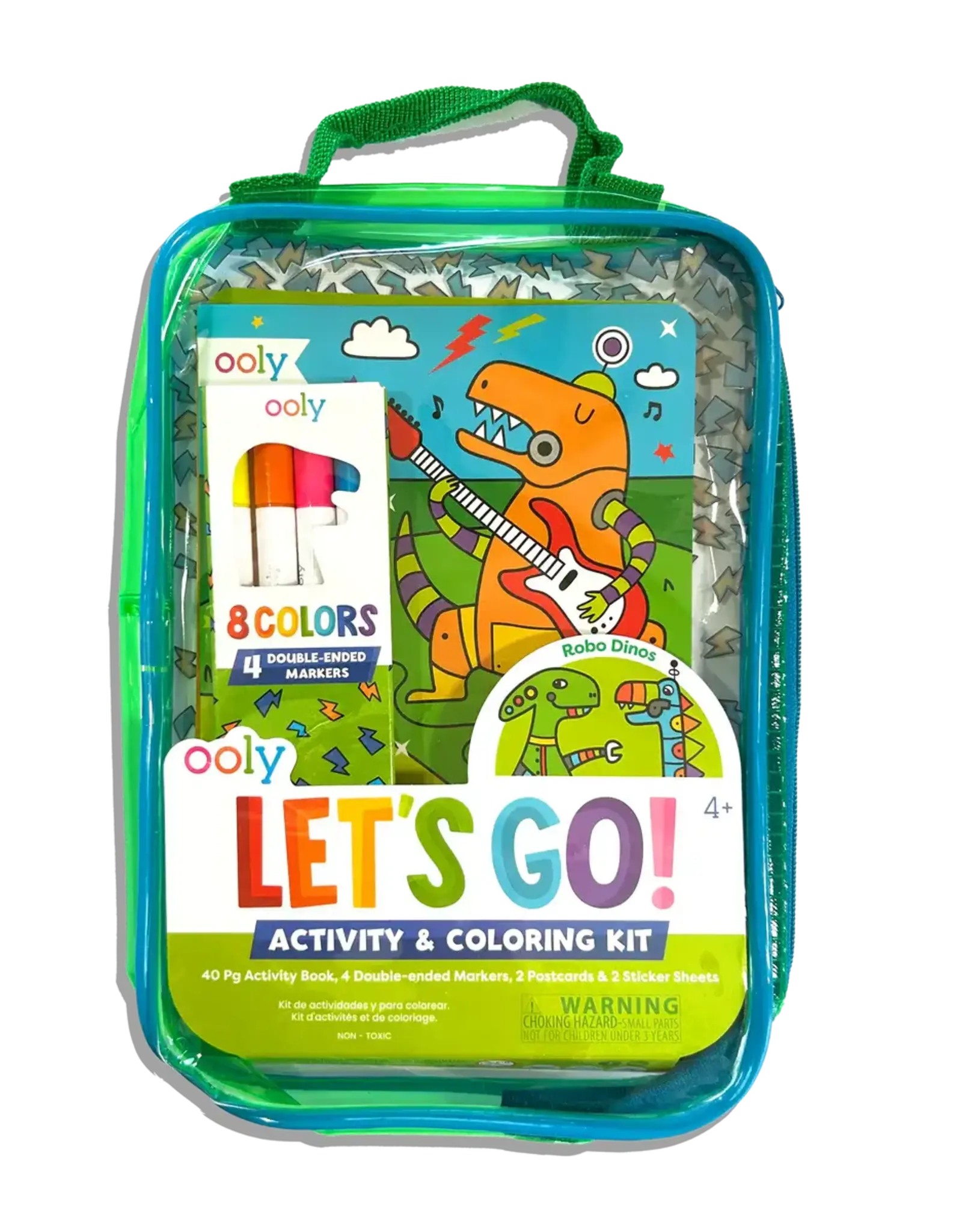 Ooly Let's Go!: Activity & Coloring  Kit - Robo Dinos
