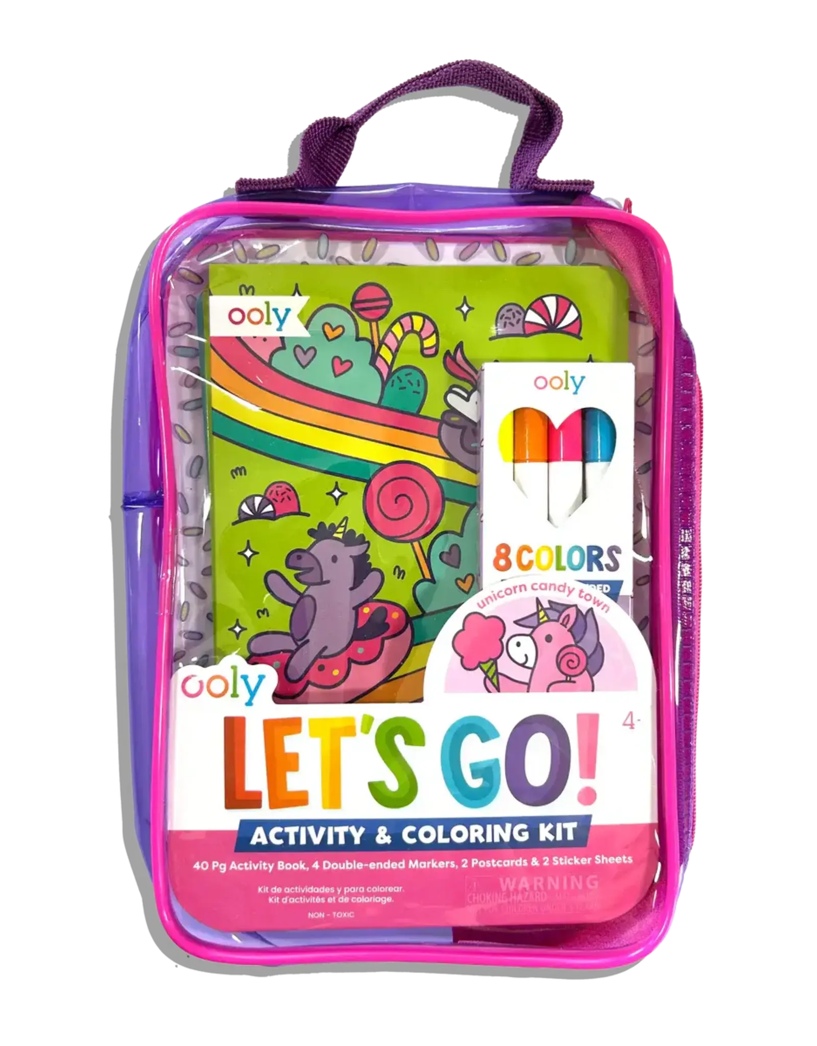 Ooly Let's Go!: Activity & Coloring  Kit - Unicorn Candy