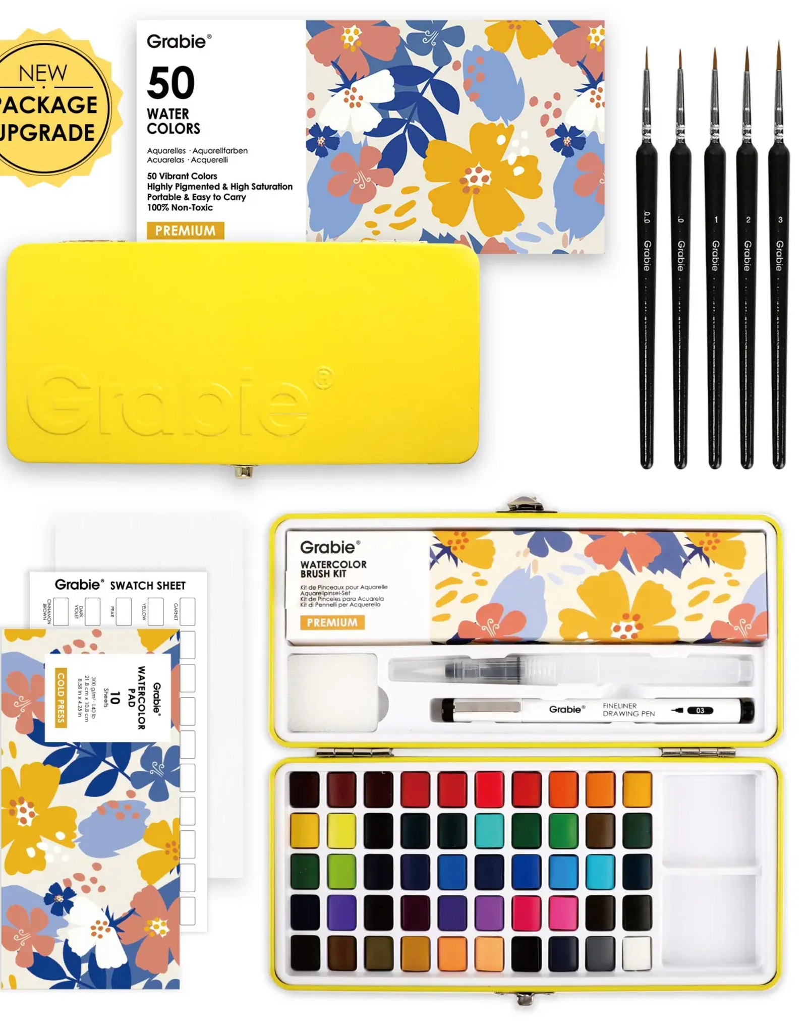 Grabie All-in-One Premium Watercolor Set of 50