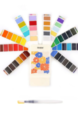 Grabie Foldable Watercolor Set Of 56 With Water  Brush Pen