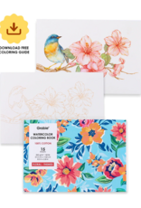 Grabie 15 Sheets 140LB Floral-Themed  Watercolor Coloring