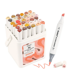 Grabie Dual-Tip Alcohol-Based Marker Set Of 36 - Skin Tone