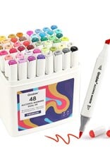 Grabie Dual-Tip Alcohol-Based Marker Set Of 48  With Color