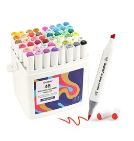 Grabie Dual-Tip Alcohol-Based Marker Set Of 48  With Color