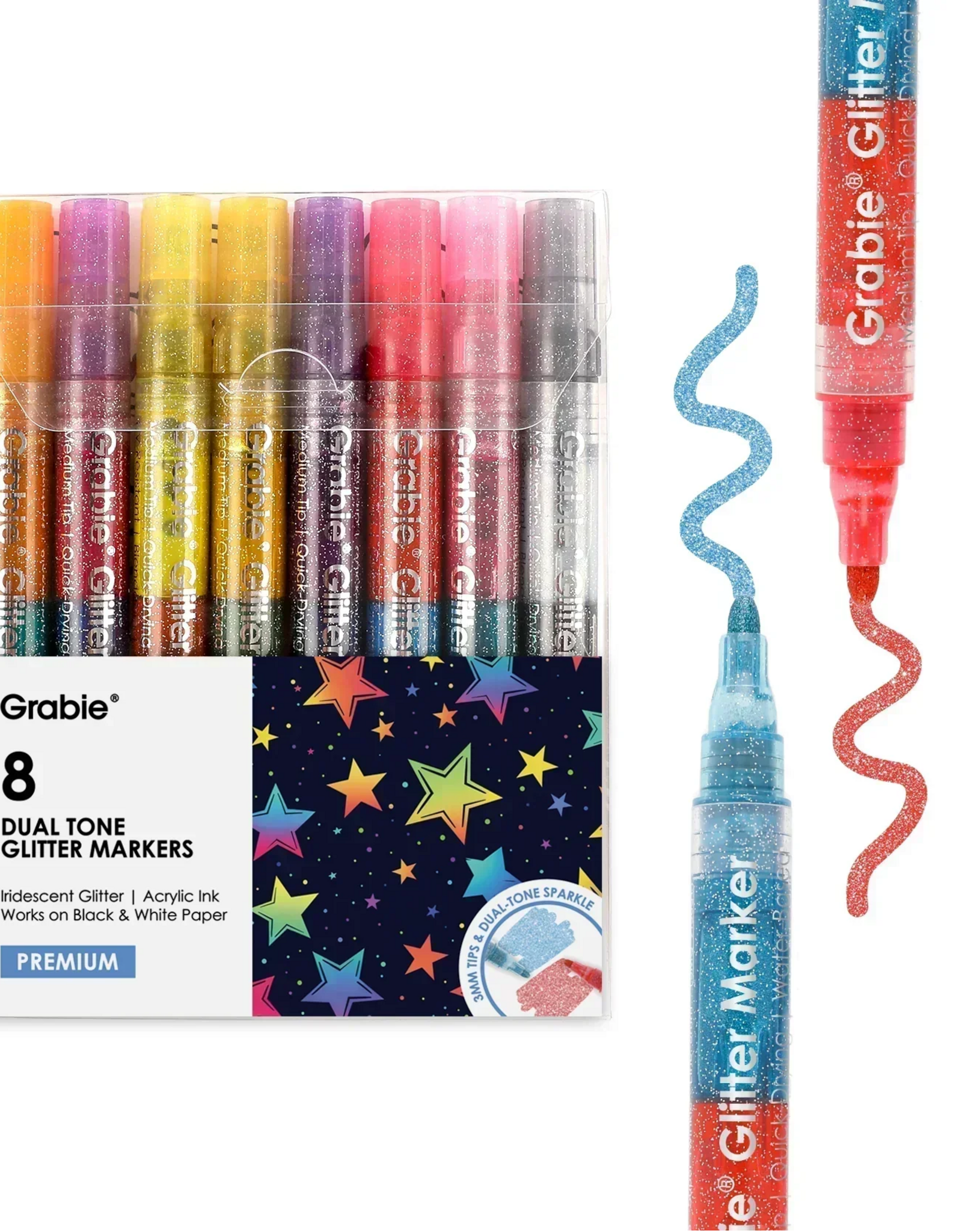Grabie Dual Tone Iridescent Glitter Acrylic Paint  Marker