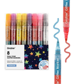 Grabie Dual Tone Iridescent Glitter Acrylic Paint  Marker