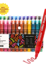 Grabie Iridescent Glitter Acrylic Paint Marker Set of 24