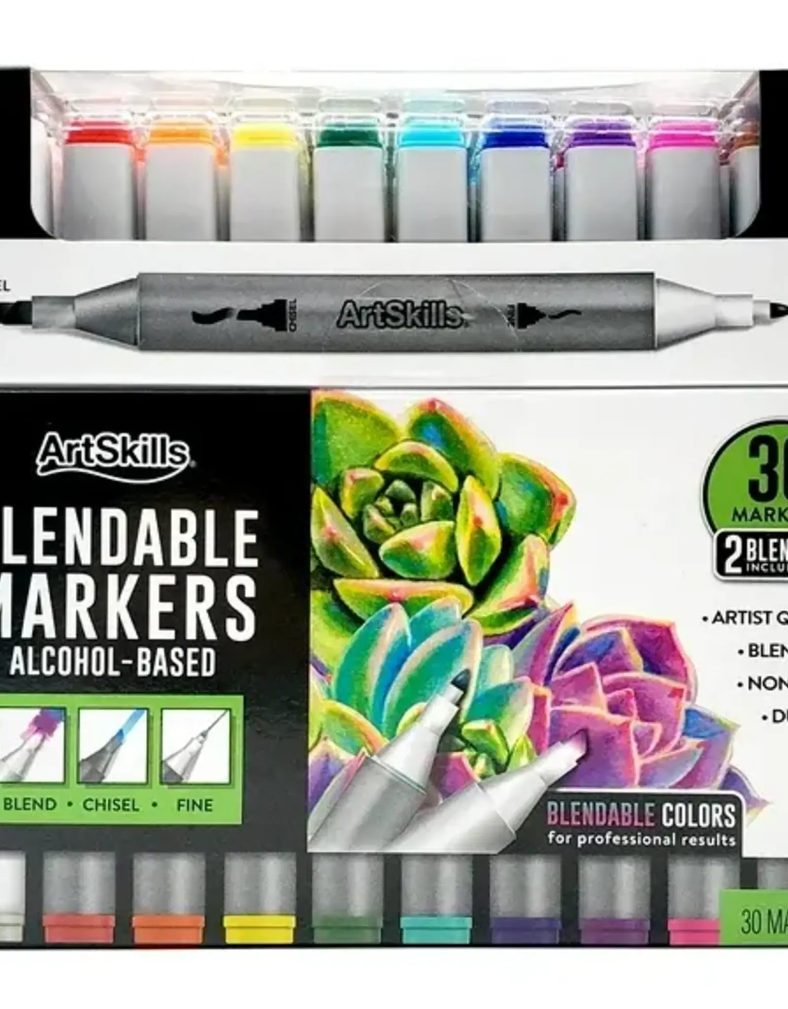ArtSkills Dual-Tip Alcohol Markers, 30 Markers