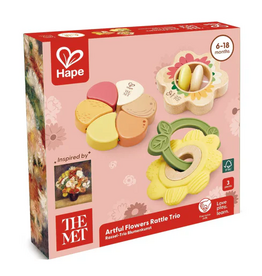 Hape Artful Flowers Rattle Trio