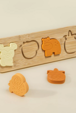 Coco Village Silicone Puzzle on Wooden Plate - Jungle