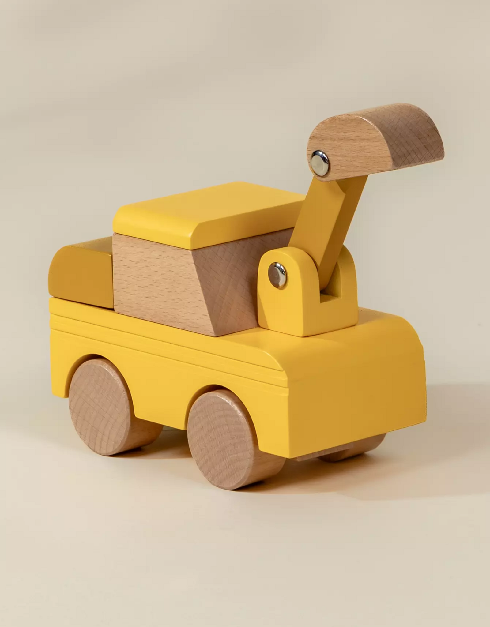 Coco Village Wooden Construction Vehicle - Excavator