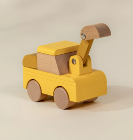 Coco Village Wooden Construction Vehicle - Excavator