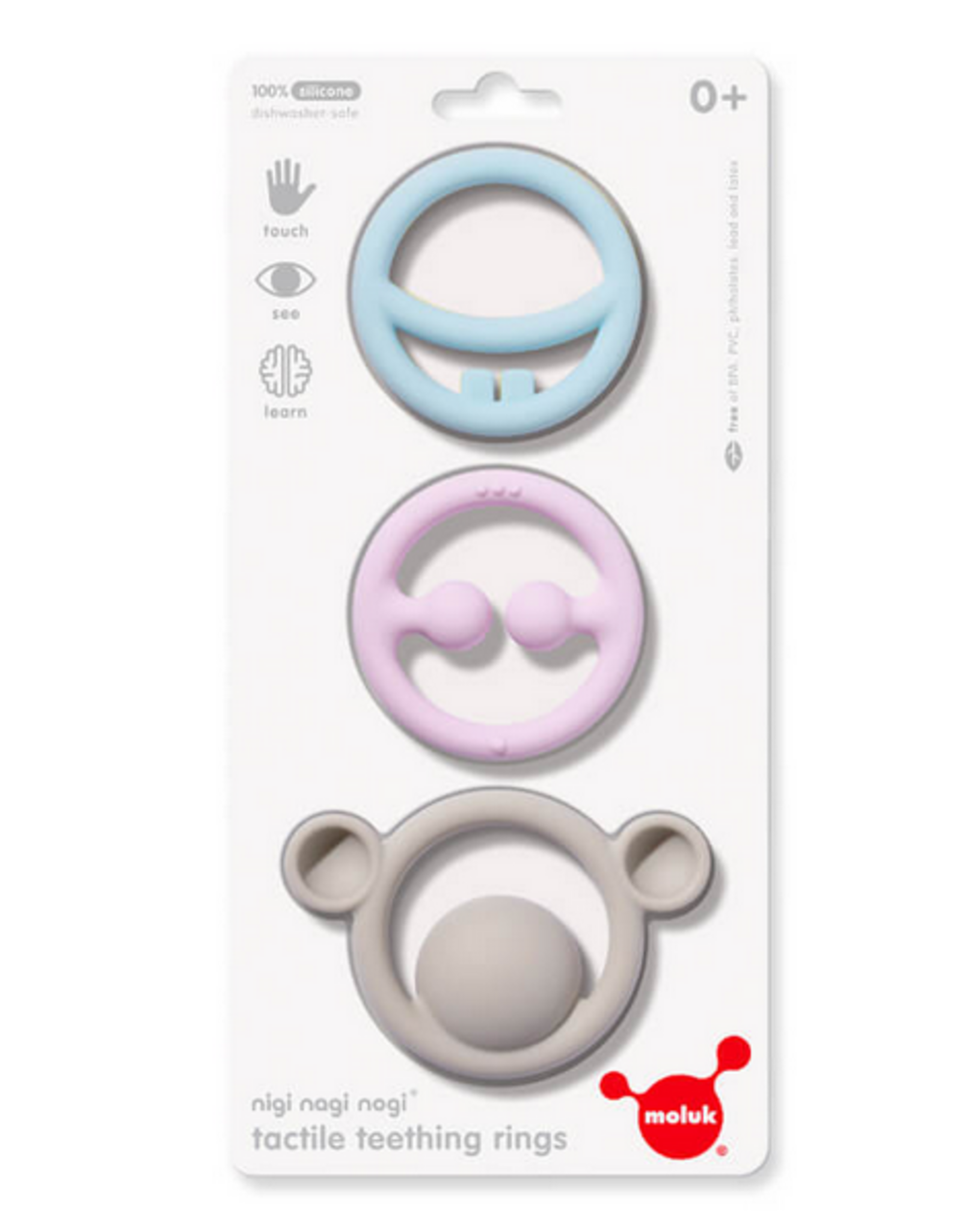 Fat Brain Toy Co Teething Rings by MOLUK  - Pastel