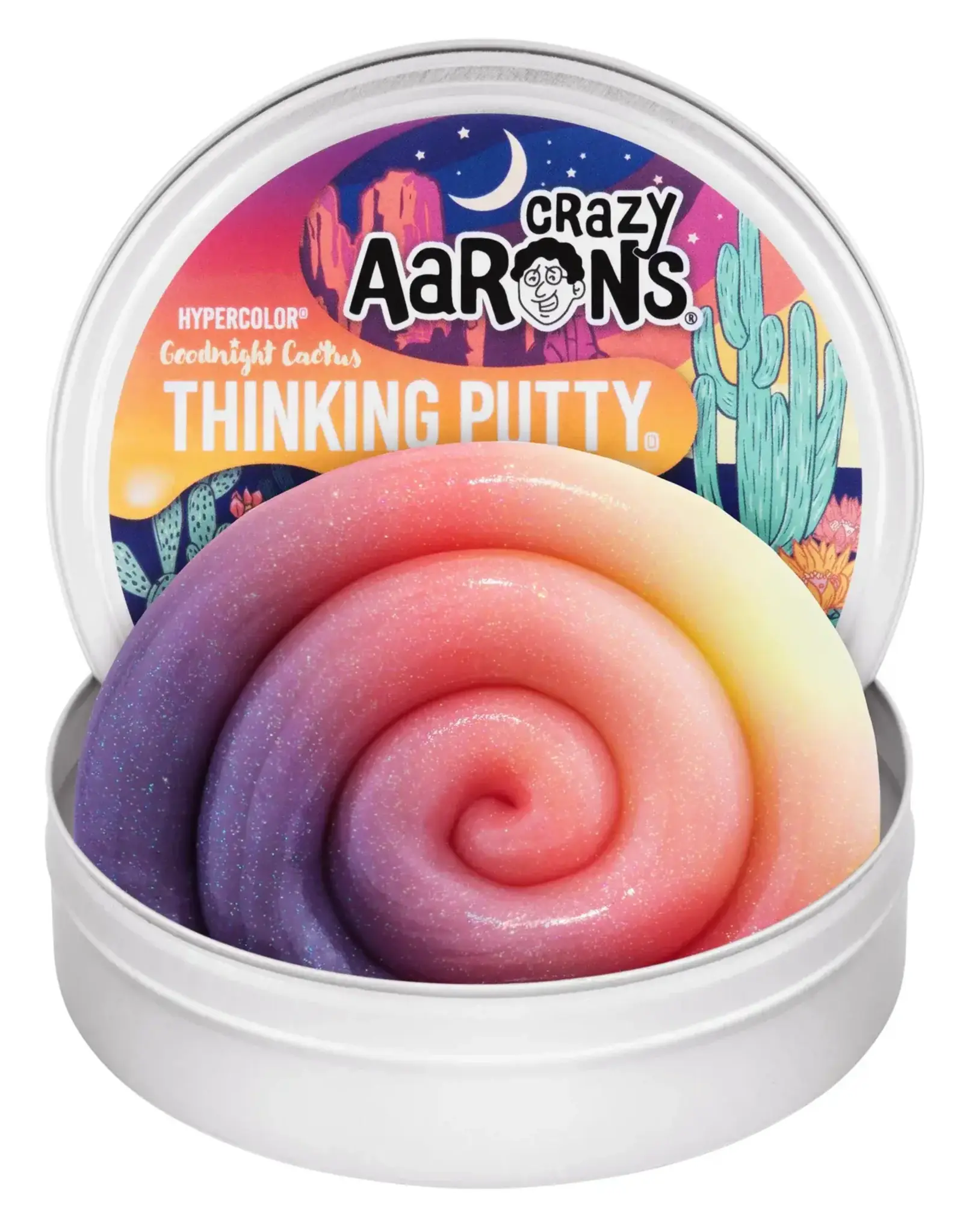 Crazy Aaron's Putty World Thinking Putty Tin 4": Goodnight Cactus