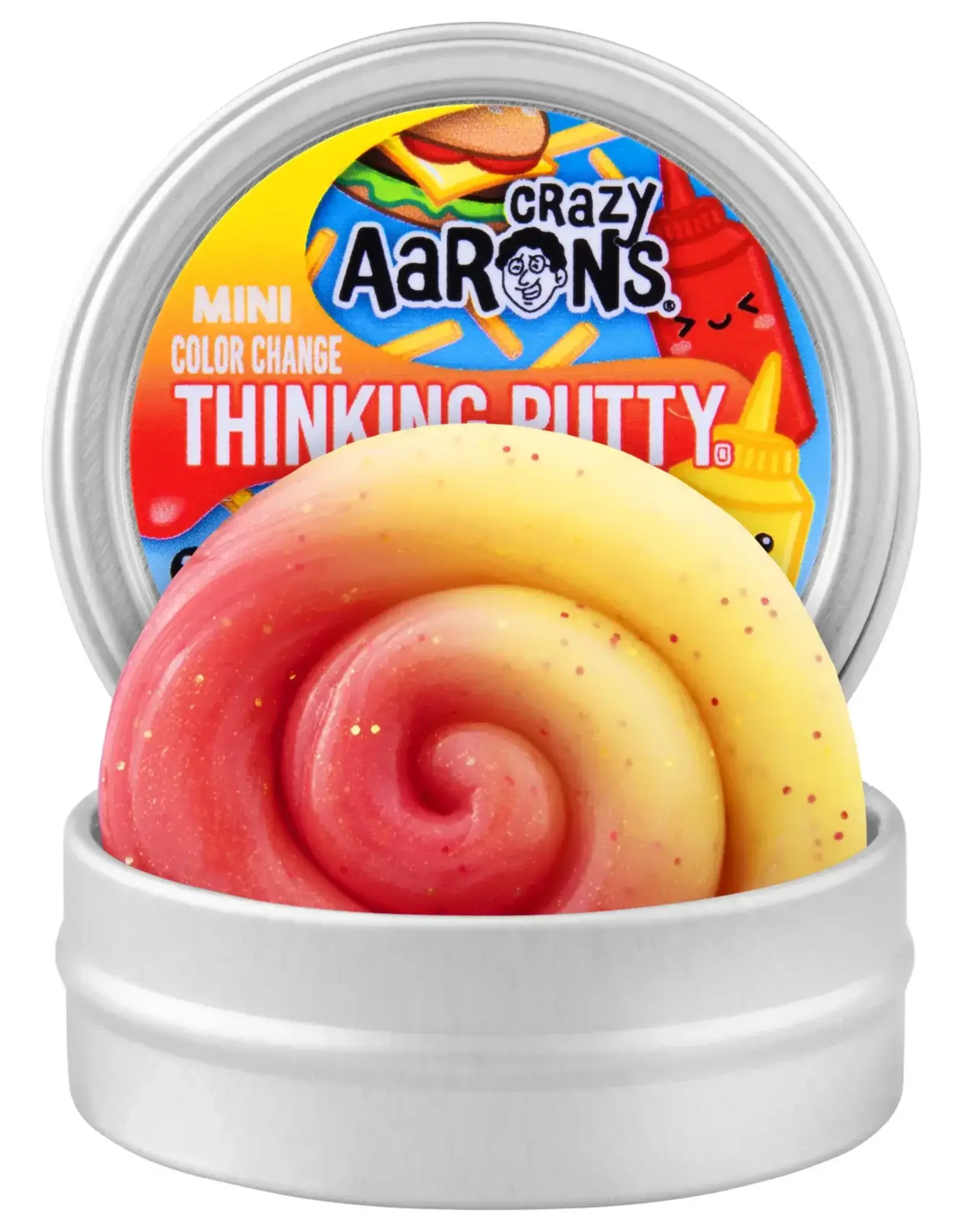 Crazy Aaron's Putty World Mini Tin 2": Ketchup & Mustard