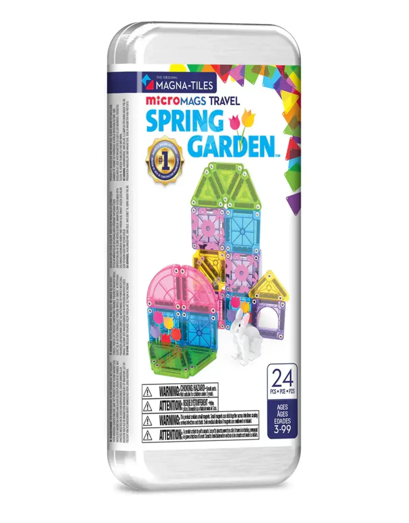 Magna-Tiles microMAGS Spring Garden 24 Piece Travel Set