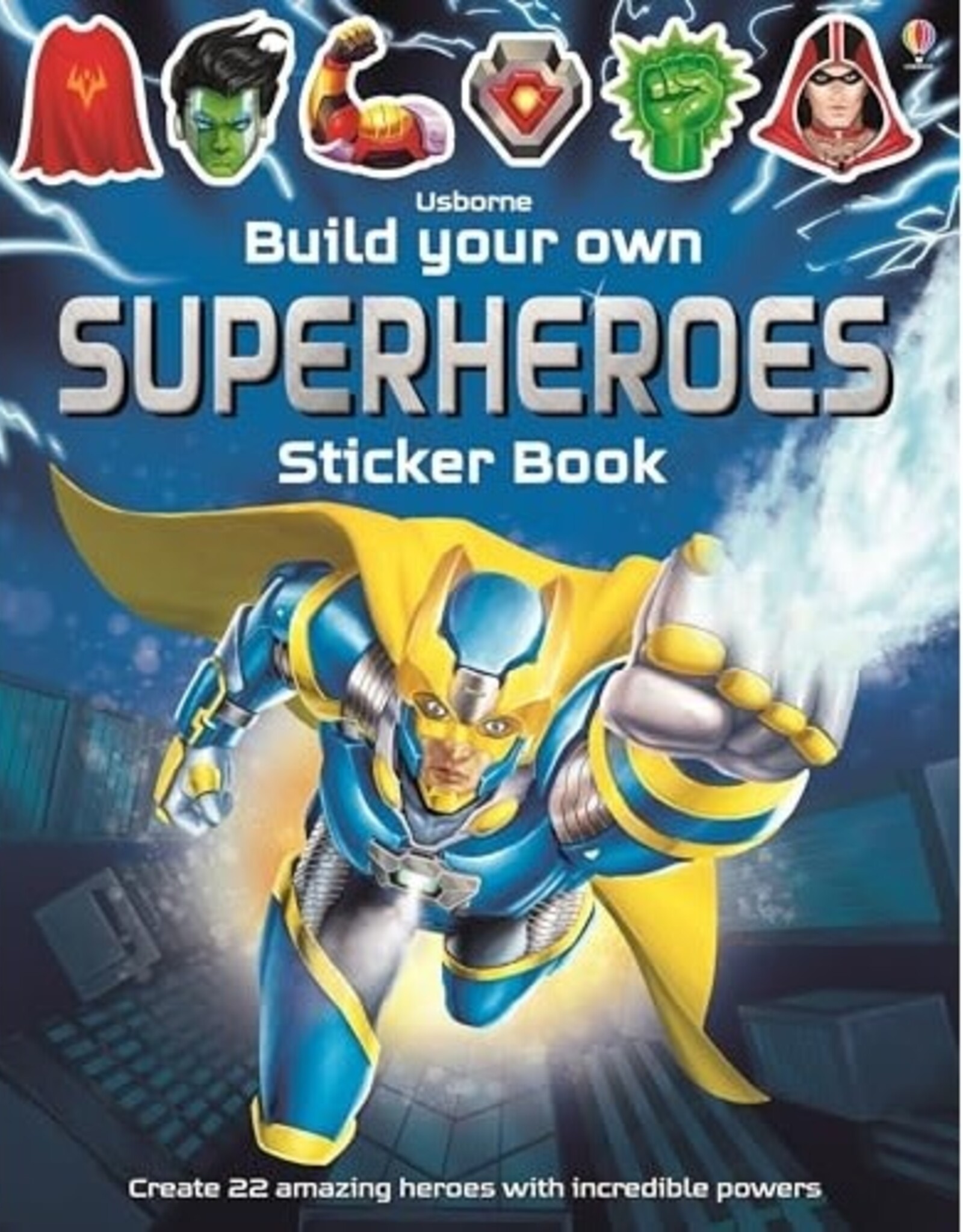 Usborne Sticker Book: Build Your Own Superheroes