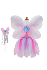 Creative Education Butterfly Dress & Wings With Wand, Pink/  Multi