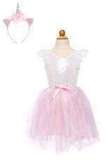 Creative Education Dreamy Unicorn Dress & Headband, Iridescent/Pink, Size 5-6
