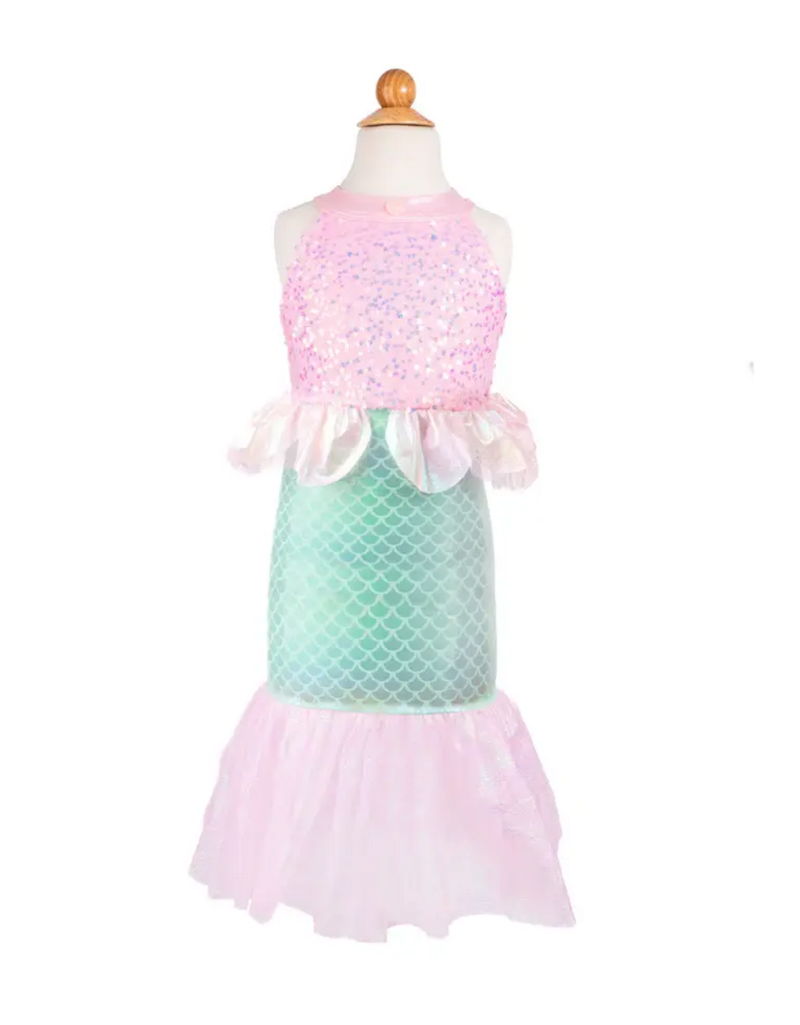 Creative Education Misty Mermaid Dress Pink/Mint, Size 3-4