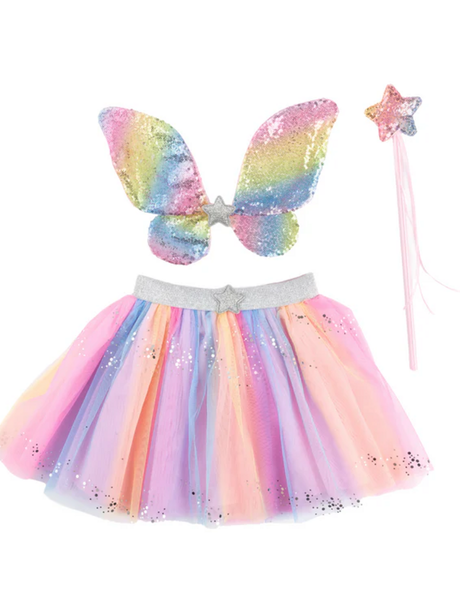 Creative Education Rainbow Sequins Skirt w/Wings & Wand,  Size 4-6