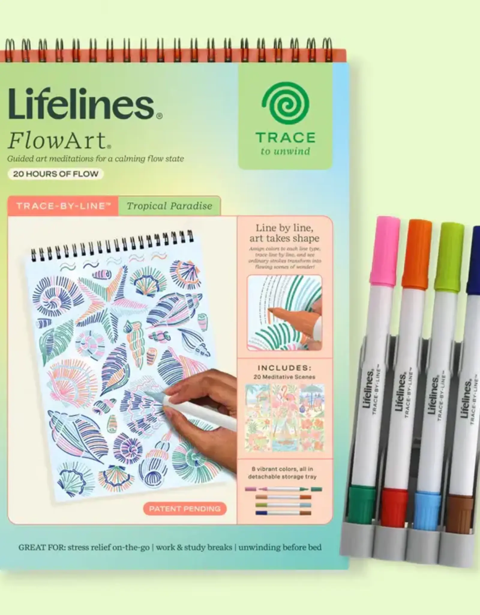 Lifelines FlowArt: Trace-By-Line: Tropical Paradise