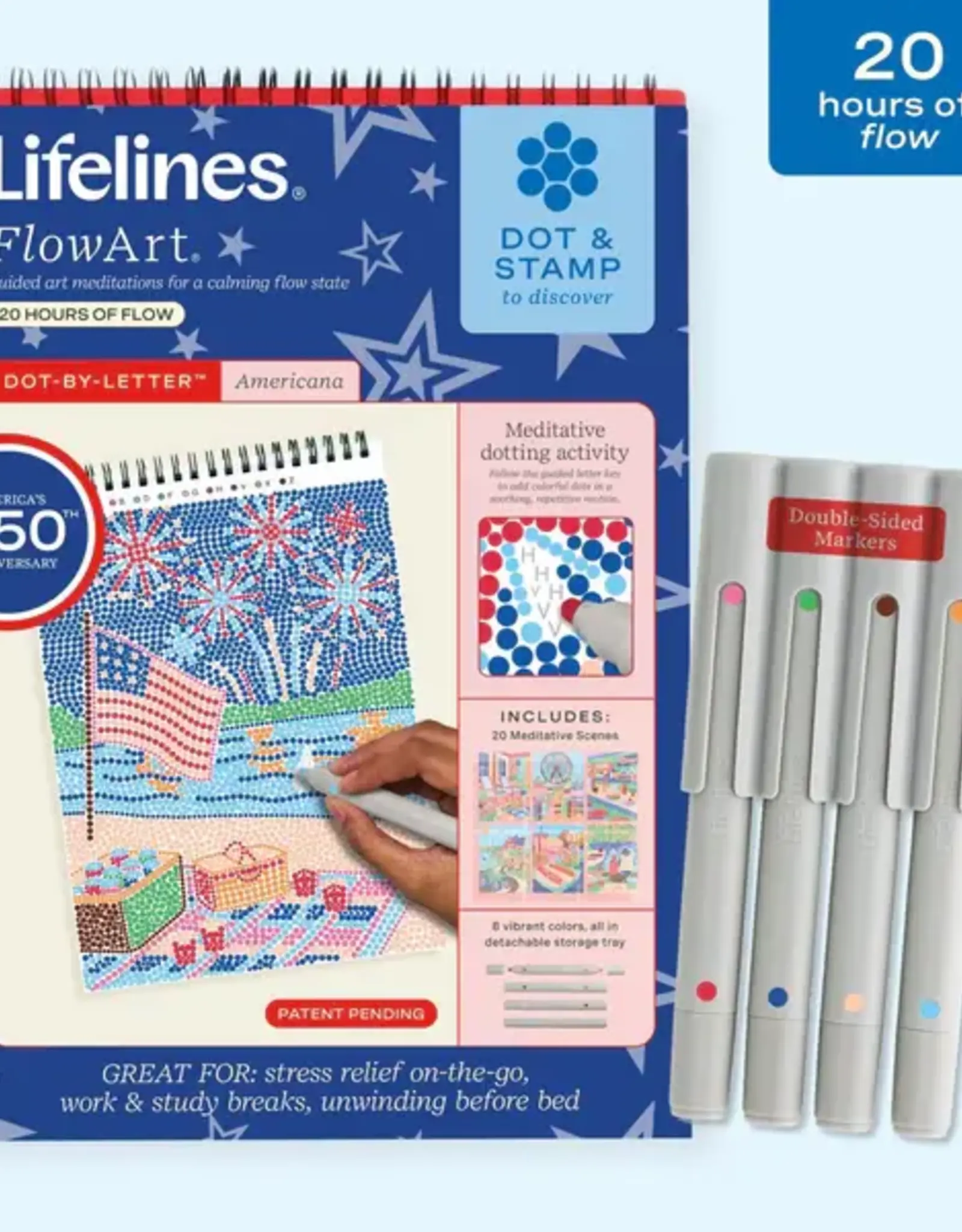 Lifelines FlowArt® Dot-By-Letter:  Americana
