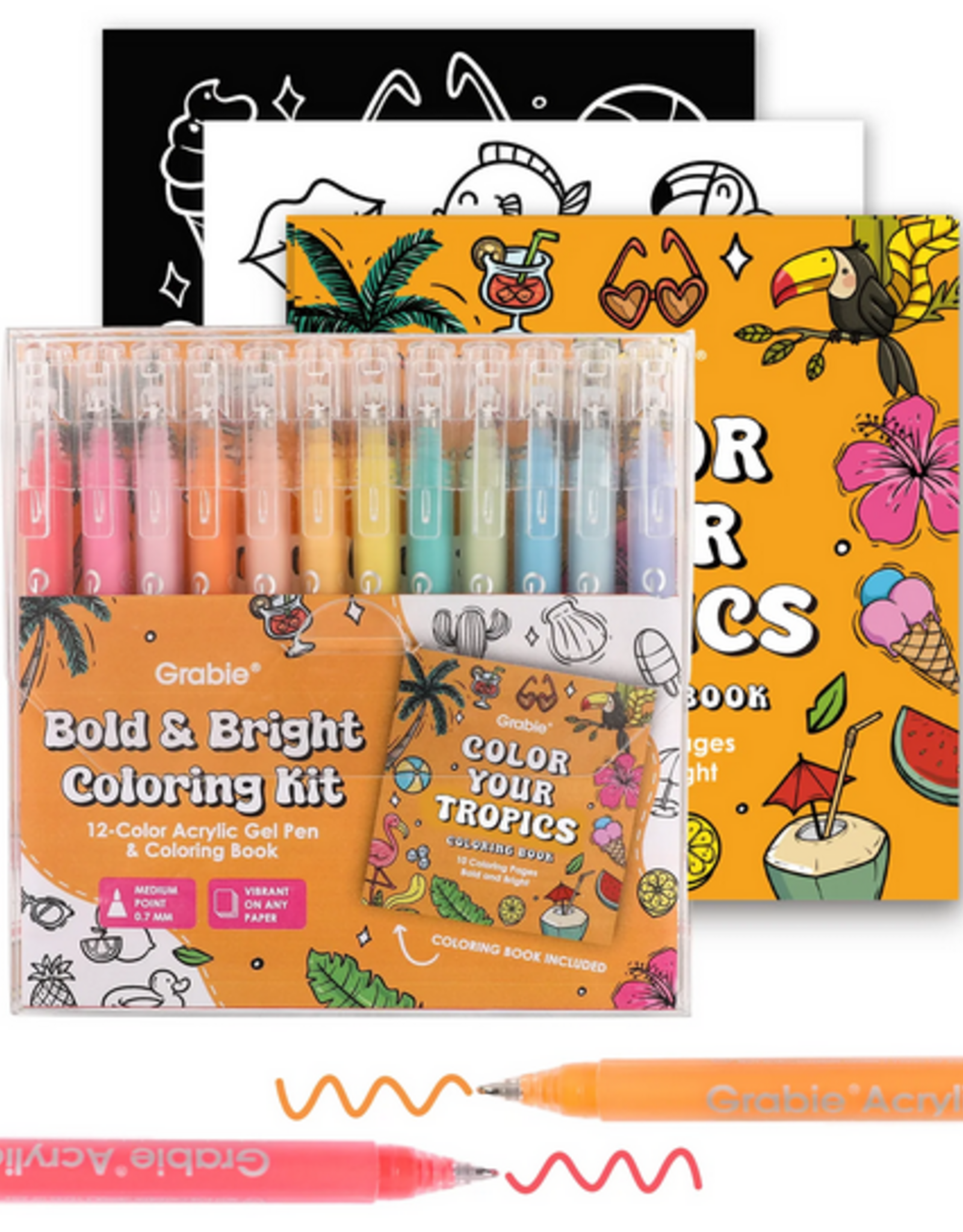 Grabie Bold & Bright Coloring Kit - Tropics Color