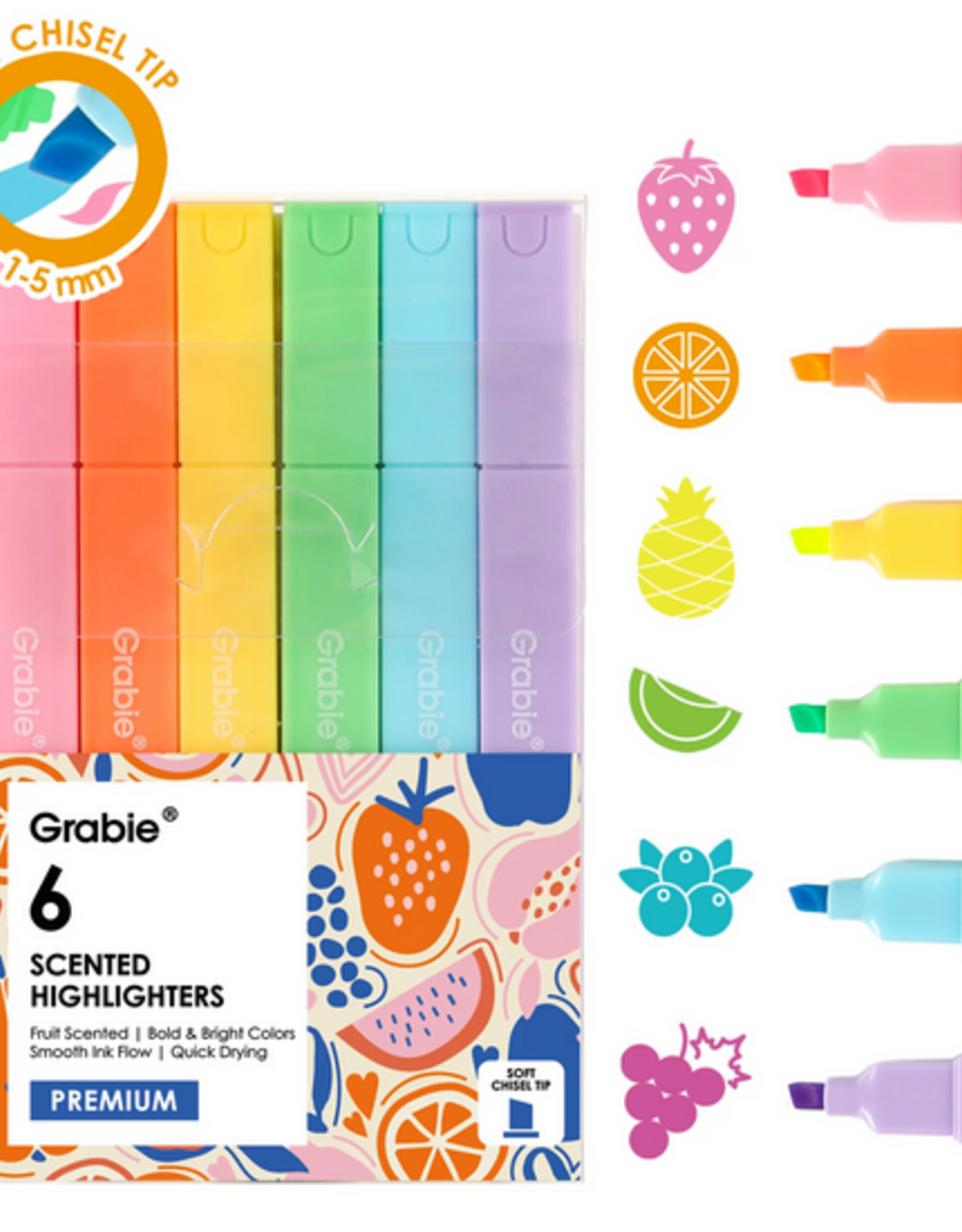 Grabie Fruit Scented Highlighter Set of 6