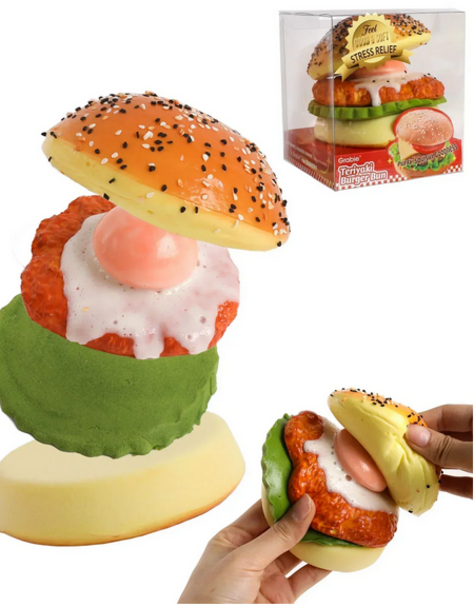 Grabie Squishy - Teriyaki Burger Bun