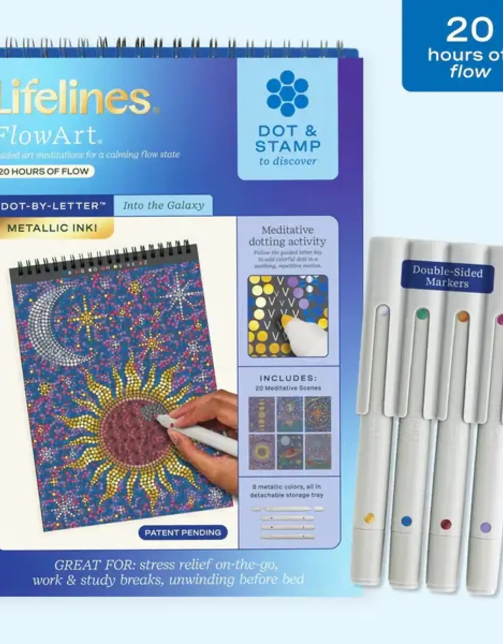 Lifelines FlowArt - Dot-By-Letter: Into the Galaxy - Metallic