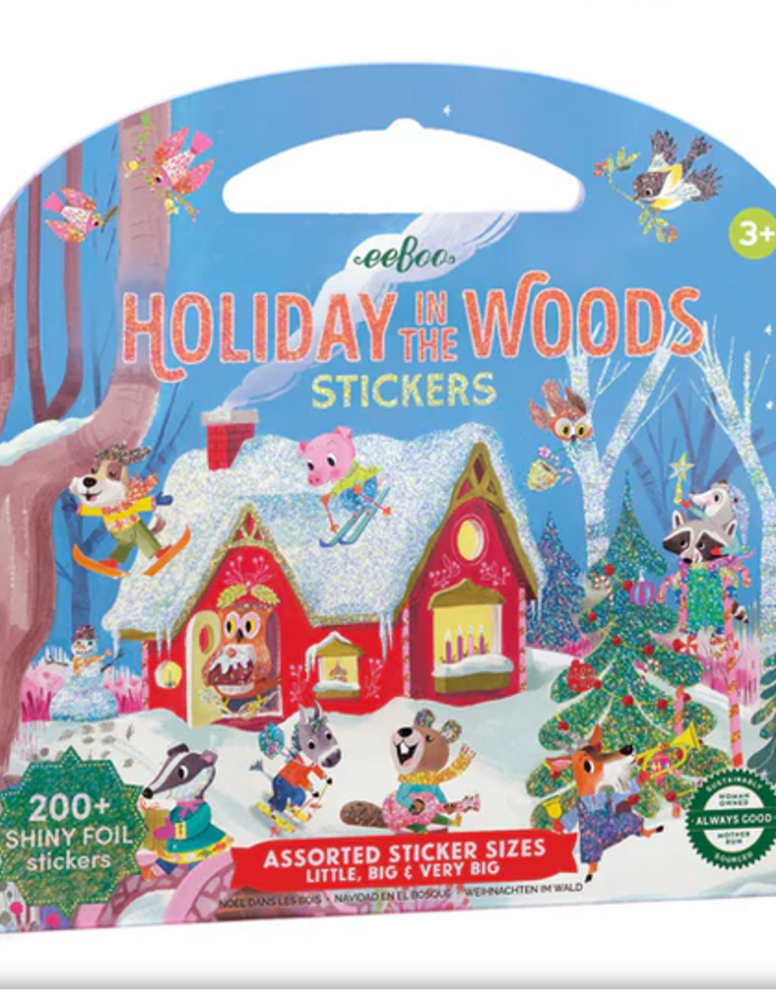 eeBoo Shiny Stickers: Holiday in the Woods