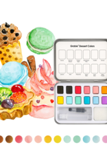 Grabie Watercolor Pocket Set of 12 with Brush: Dessert