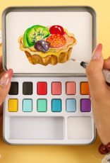 Grabie Watercolor Pocket Set of 12 with Brush: Dessert