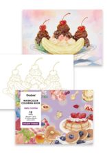 Grabie 15 Sheets 140LB Dessert-Themed  Watercolor Coloring