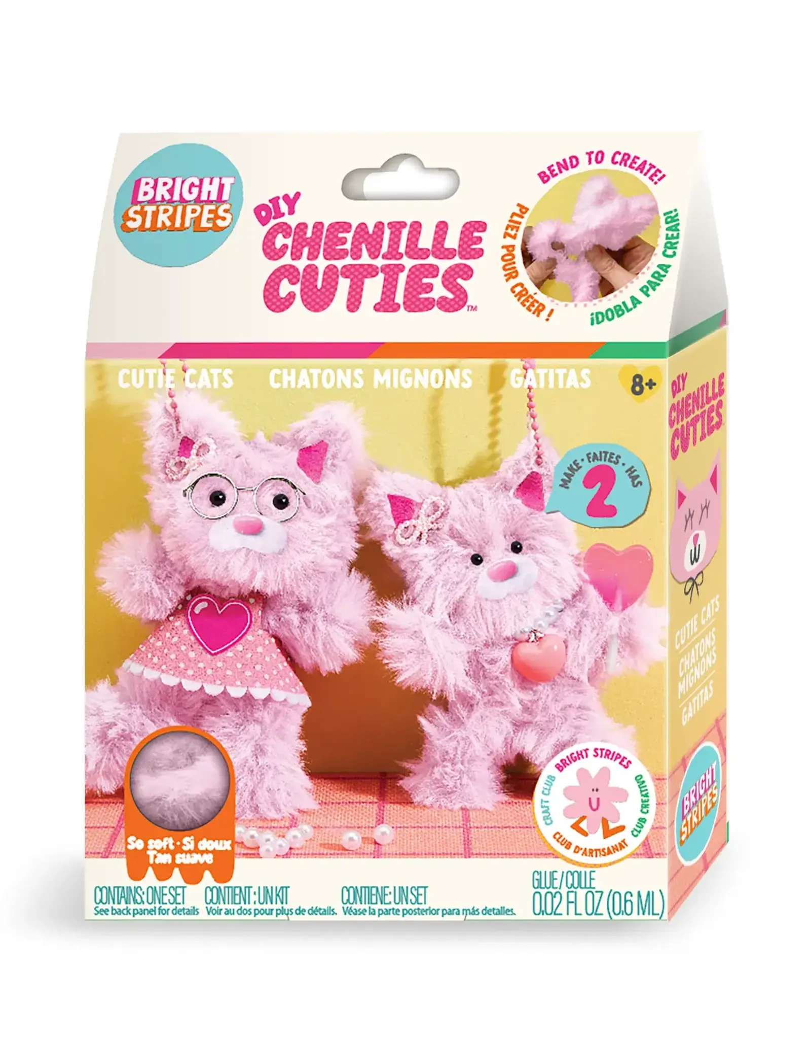 Bright Stripes DIY Chenille Cuties: Cutie Cats
