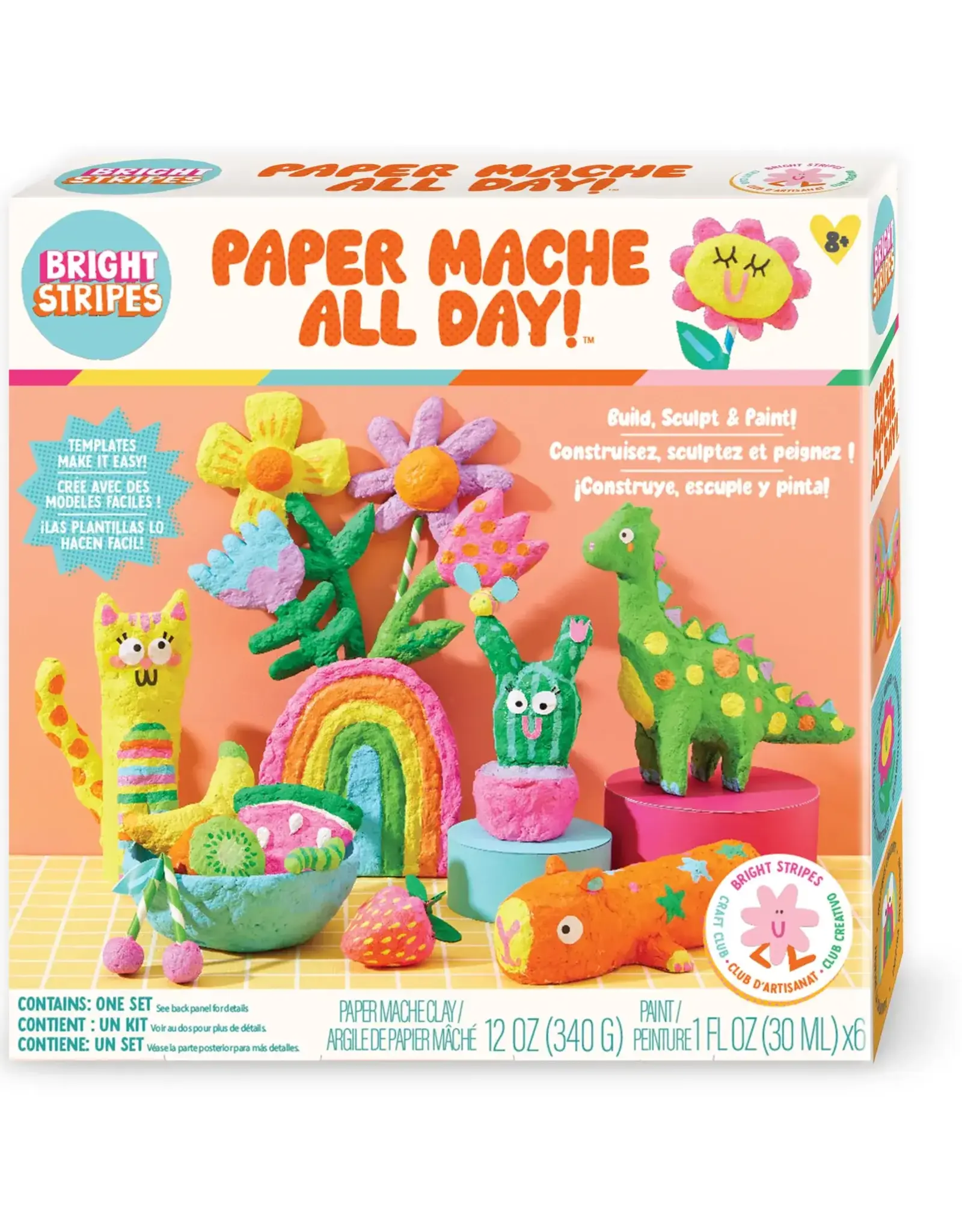 Bright Stripes Paper Mache All Day!