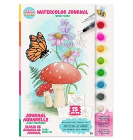 Bright Stripes Watercolor Journal Flora
