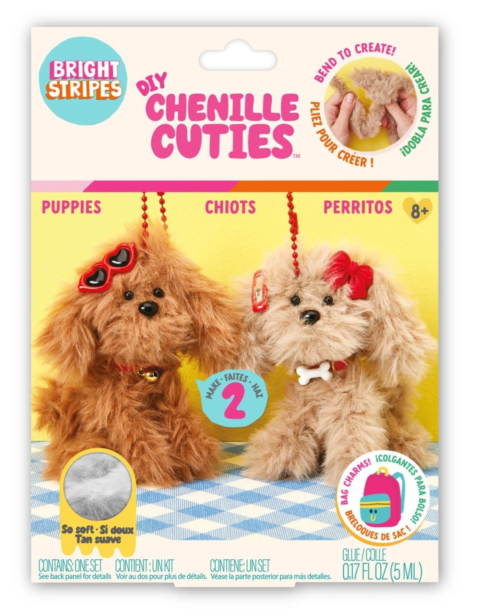 Bright Stripes DIY Chenille  Cuties- Dogs