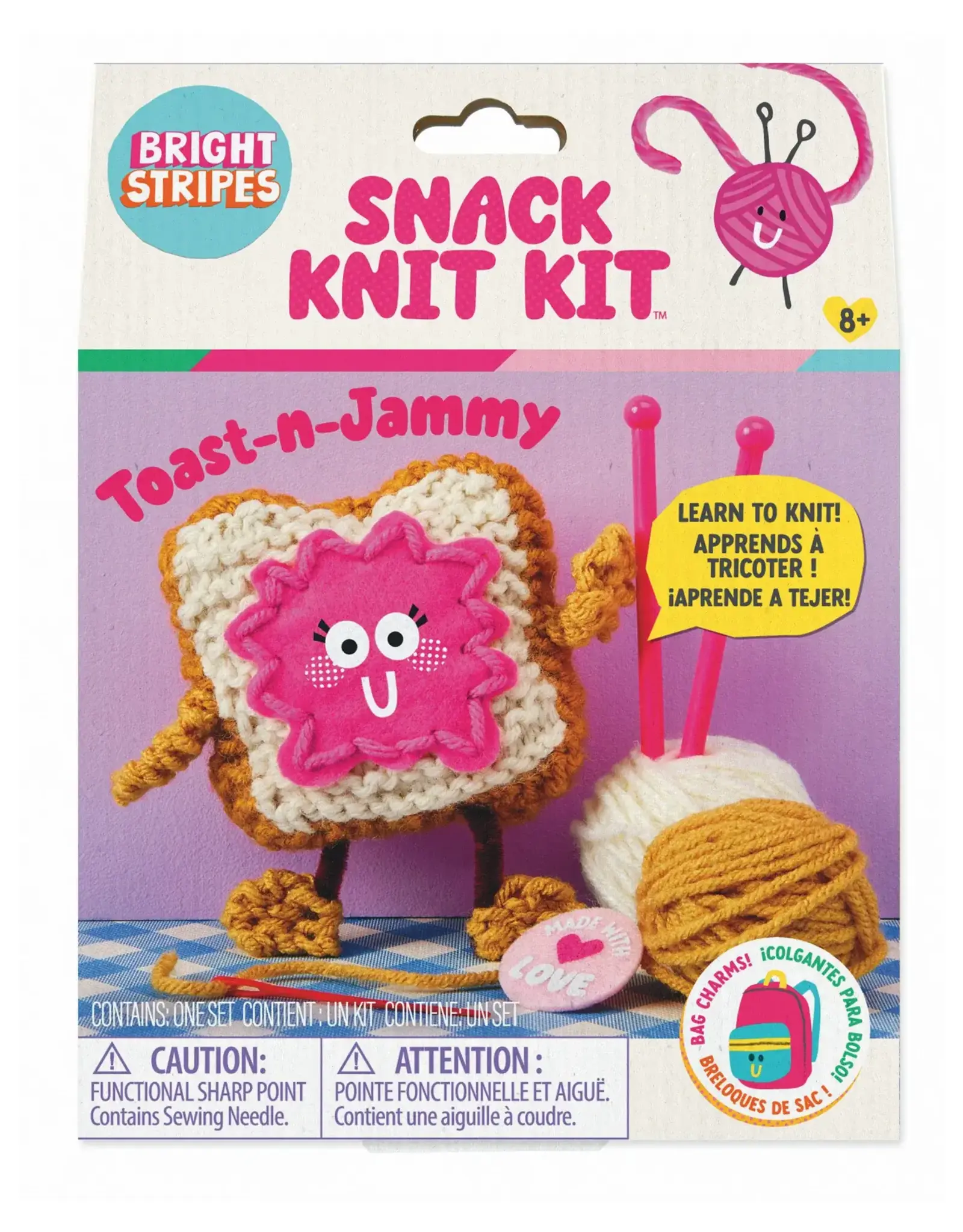 Bright Stripes Snack Knit Kit: Toast- n-Jammy