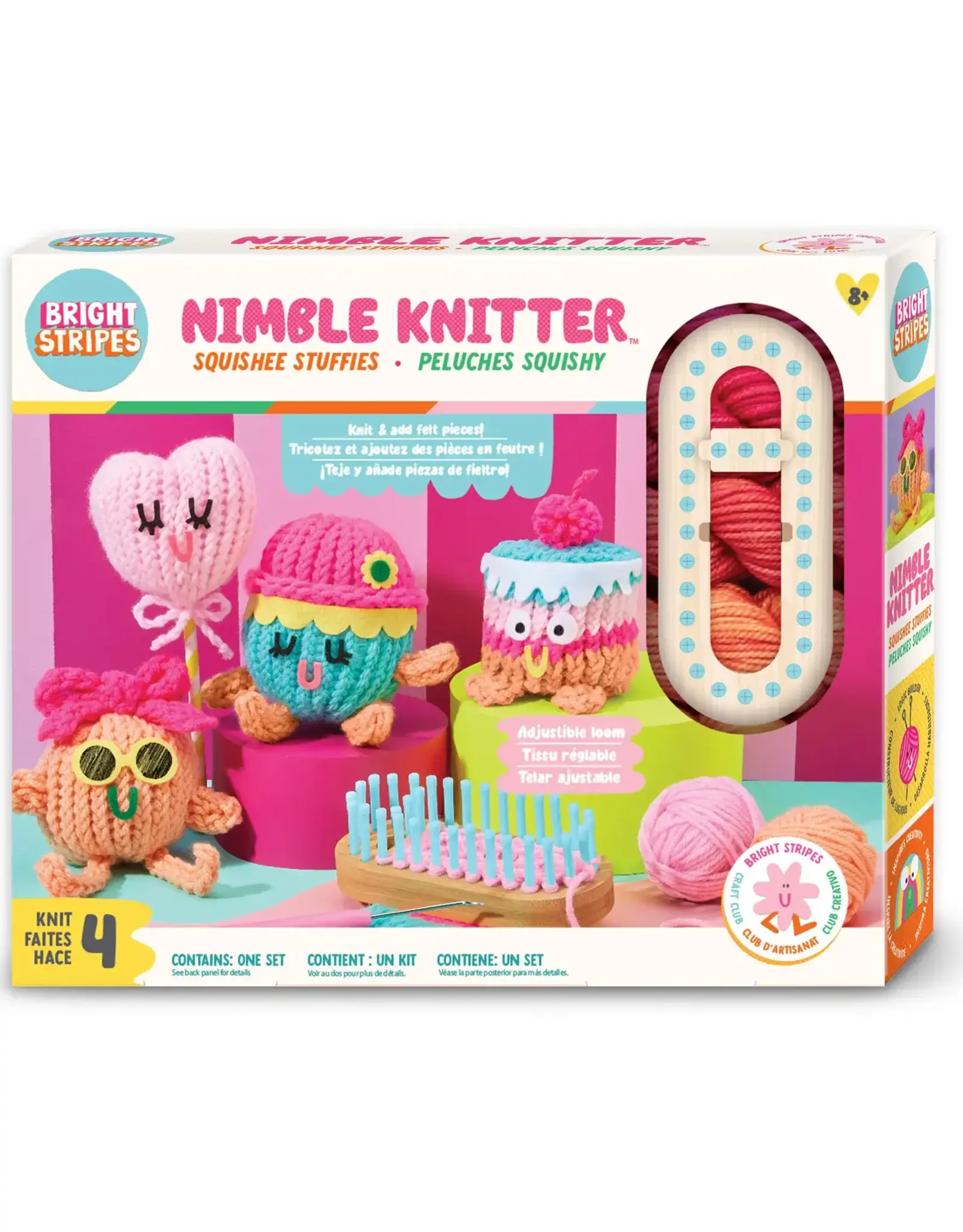 Bright Stripes Nimble Knitter: Squishee Stuffies