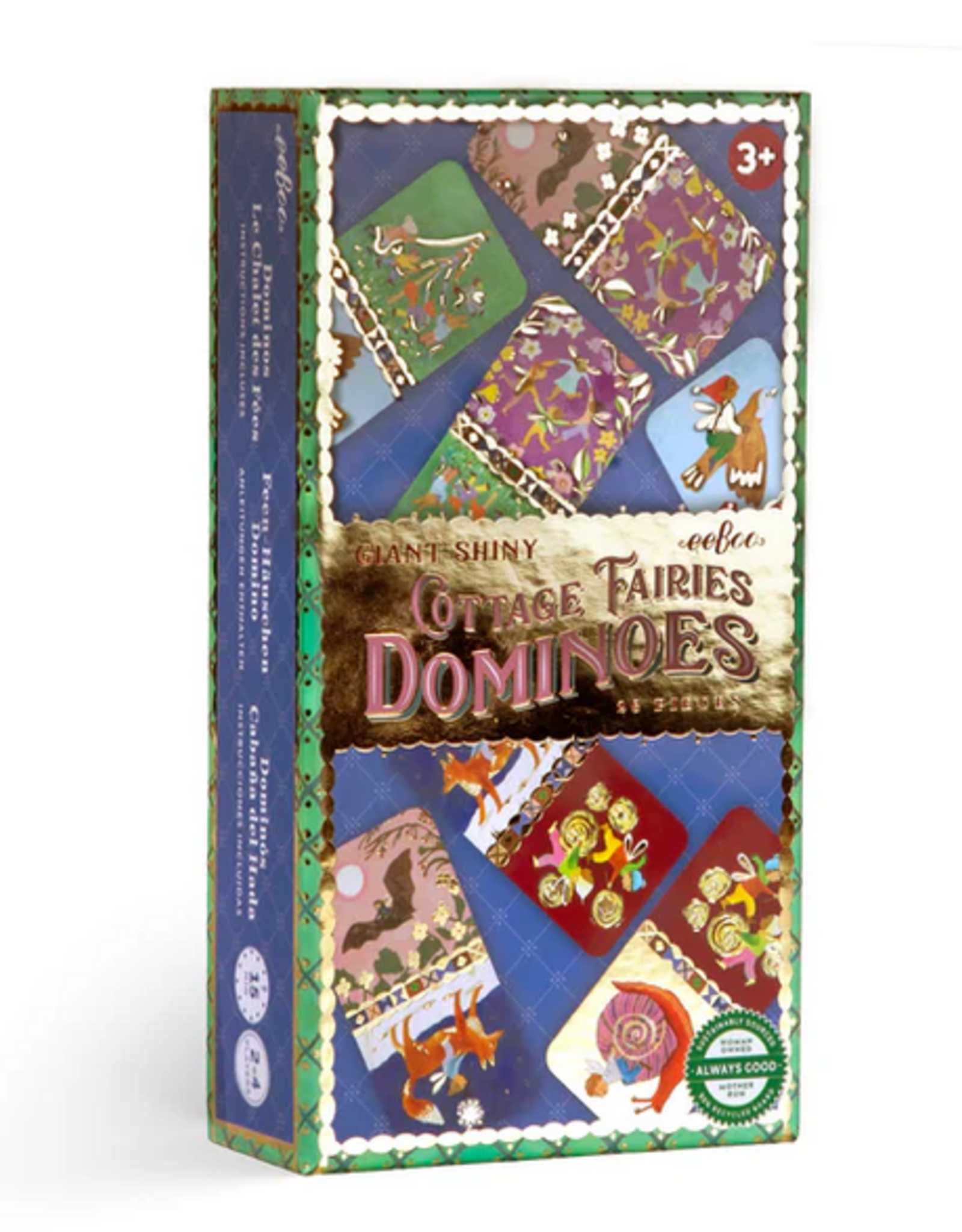 eeBoo Cottage Fairies Giant  Shiny Dominoes
