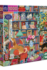 eeBoo 1000pc Puzzle: English Cottage Library