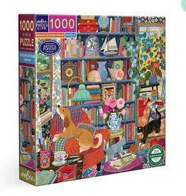 eeBoo 1000pc Puzzle: English Cottage Library